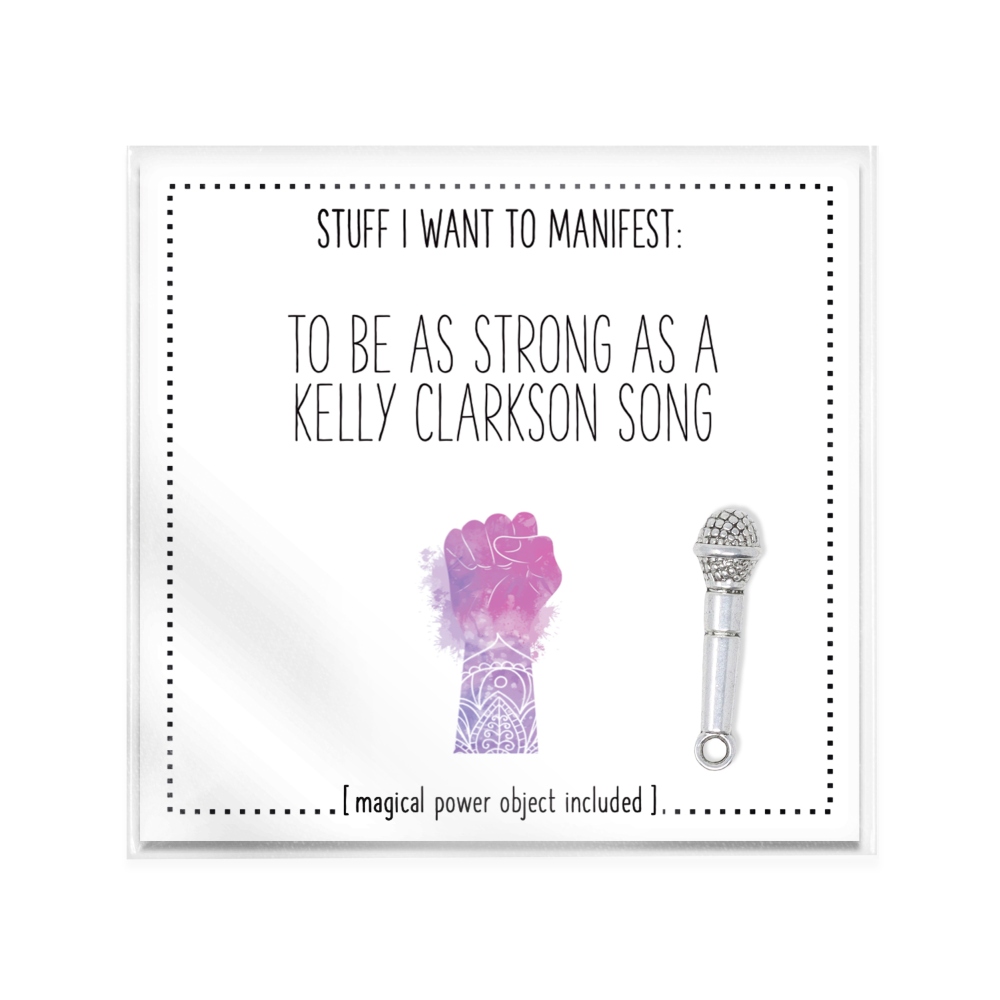Warm Human - To Be As Strong As A Kelly Clarkson Song Grußkarte - Weiß